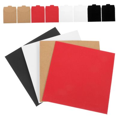 CONGARTENO 20pcs Kraft Paper Cd Envelopes Cd Dvd Sleeves Four Color Options for Easy Organization and Storage for Media Packaging and Disc