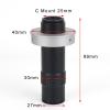 Microscope Kit 48MP 4K HDMI USB Industrial Digital Video Microscope Camera Zoom 130X C-Mount Lens Microscope Lens Adapters(B NO Stand) view 4