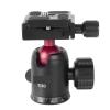 Red Tripod Head Camera Video Ball Head Mount 360 Degree Panoramic Universal Ballhead for Tripod Monopod(S30 Black) view 2