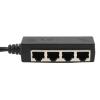 ANGGREK RJ45 Ethernet Splinter Cable, 8-pin, Black, Ethernet Splinters 1 to 4, Extended Access to 4xRJ45 Network Connection for Laptop view 3