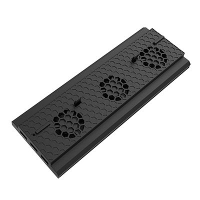 Tofficu Game Console Cooling Fan Triple USB Ports Hub Vertical Bracket Compatible for Xbox One External Fan for Enhanced Performance and Unique Light Bar