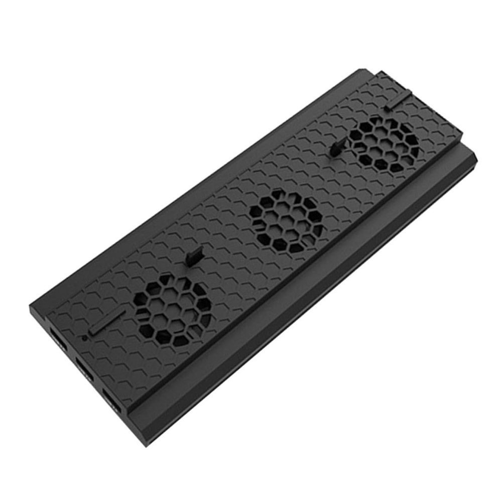 Tofficu Game Console Cooling Fan Triple USB Ports Hub Vertical Bracket Compatible for Xbox One External Fan for Enhanced Performance and Unique Light Bar
