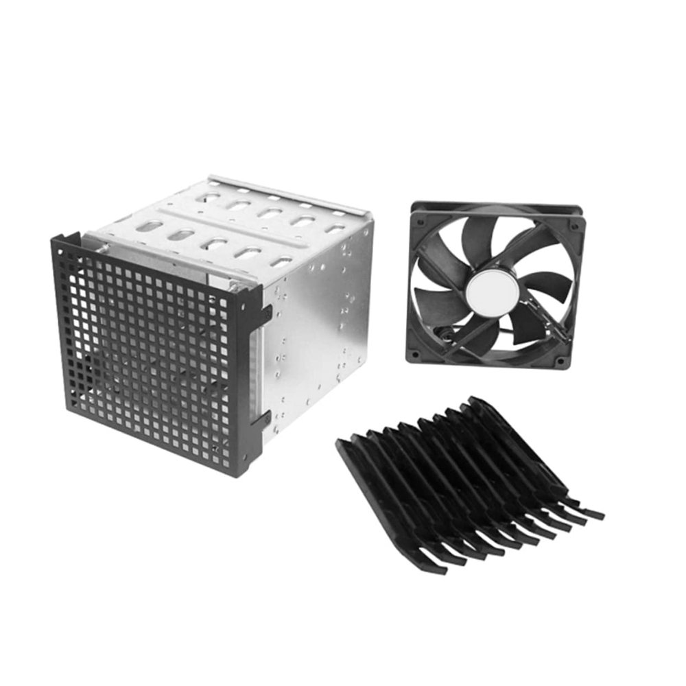 Balacoo 1 Set Cage LED Light Bar Hard Drive Enclosure Station Power Strip Circuit Board Plug Rail Converter Adapter Rack Bracket Hard Drive Bracket Outlet Aluminum Alloy Silver