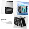 Balacoo 1 Set Cage LED Light Bar Hard Drive Enclosure Station Power Strip Circuit Board Plug Rail Converter Adapter Rack Bracket Hard Drive Bracket Outlet Aluminum Alloy Silver view 2