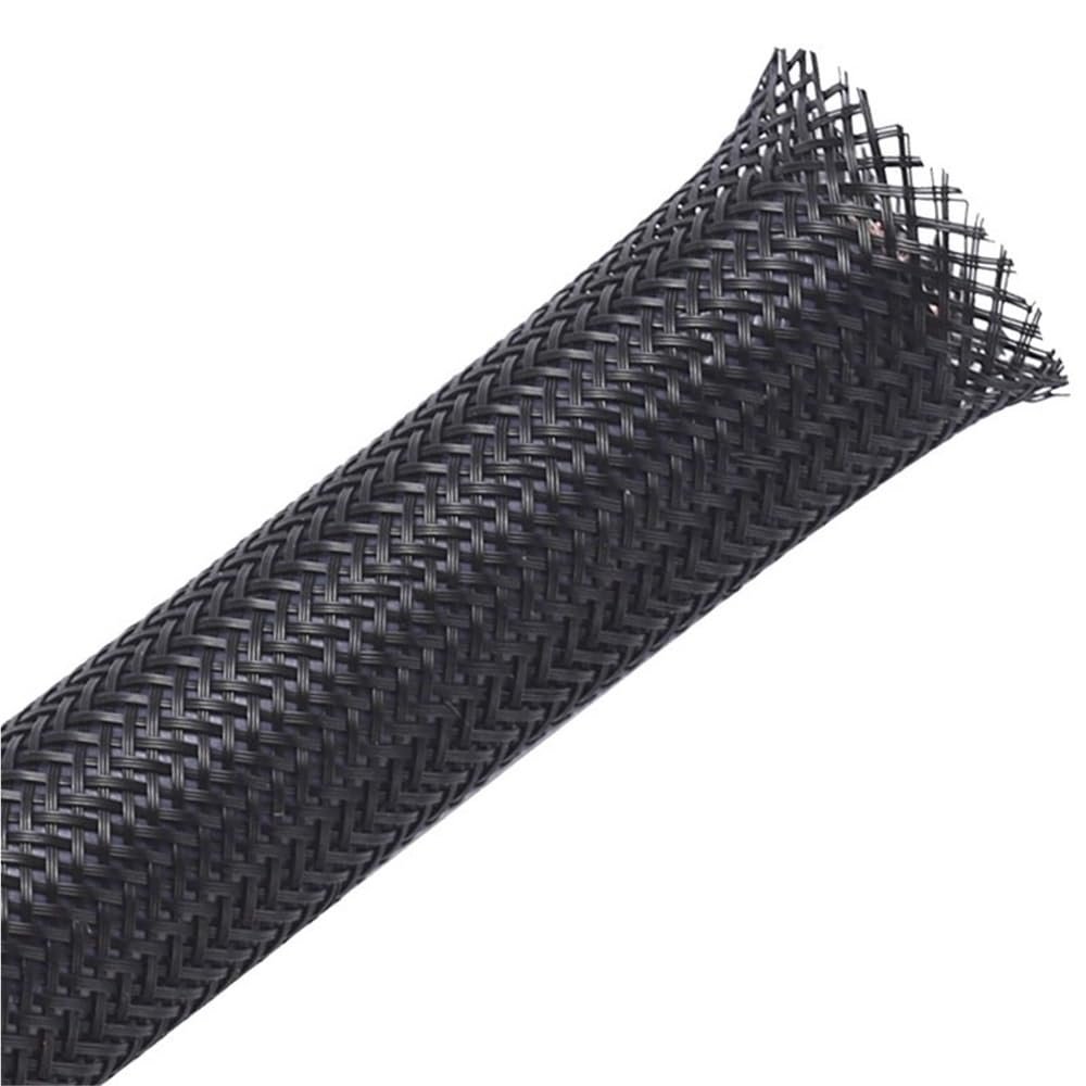 150 Extension Cable Collation Sleeves, Black PET Winding Sleeves, 2~50mm Mesh Sleeving for Wire Harness Protection(25 mm)