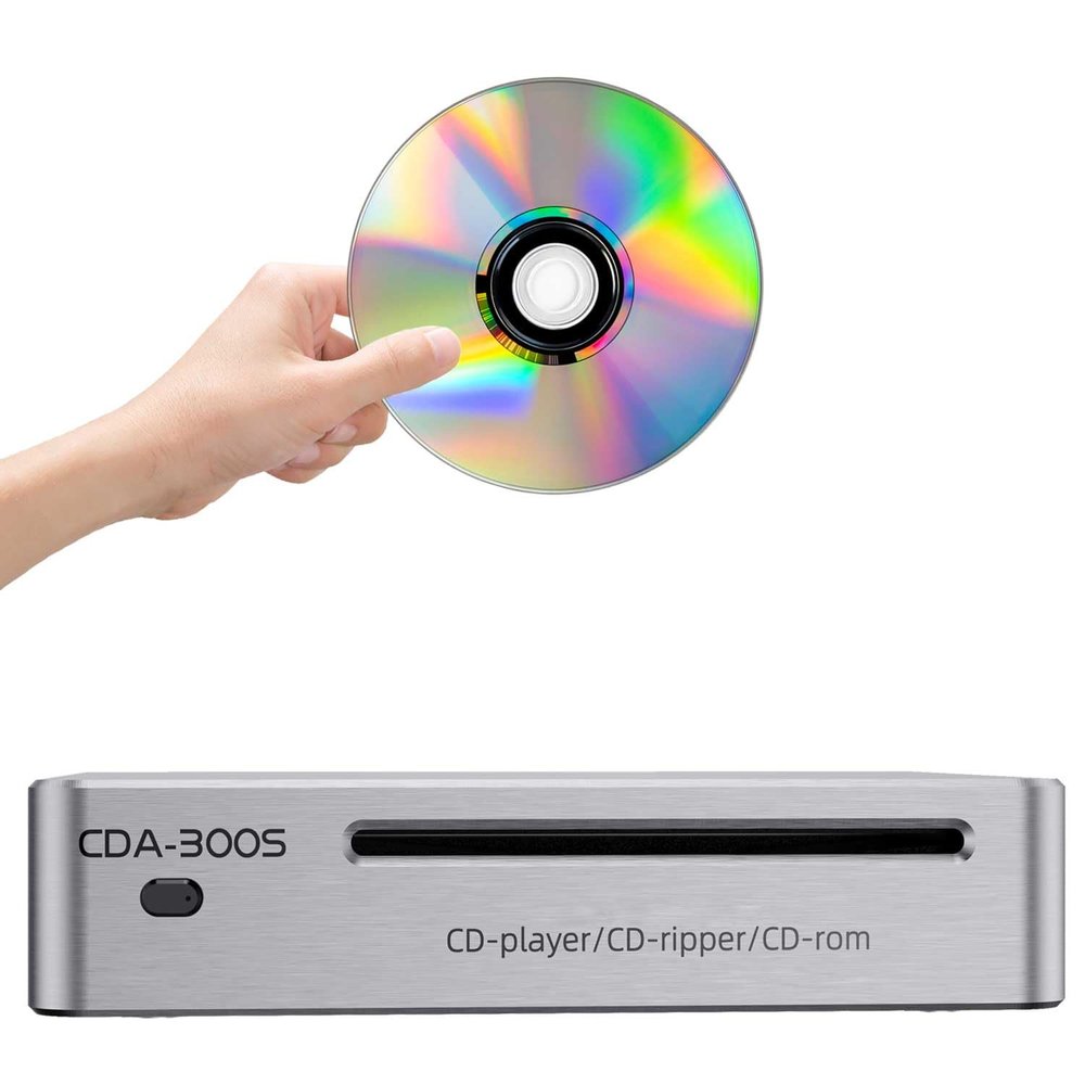 High Fidelity Audio CD Player with Ripping Function, CD Player for Home,External CD Drive,CD Ripper,CD Transport,USB Portable CD Player - One-Click Ripping
