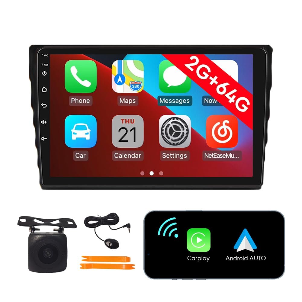[2G 64G] Android Car Stereo FM Radio Carplay Android Auto 10.1" Touchscreen Headunit Media Player with Backup Camera for Mitsubishi Xpander 2018 2019 2020 2021