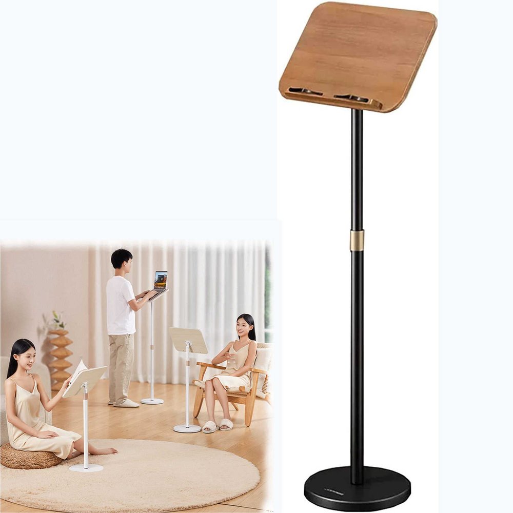 Adjustable Reading Bookstand, Laptop Stand, with 180 Degree Angle Adjustment, Perfect for Students, Readers, and Kids. (Black)