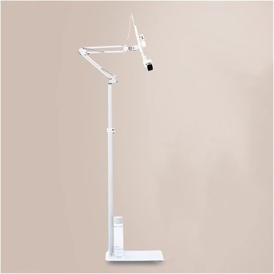 Adjustable Floor Book Stand for Reading,360 Rotating Angle Cookbook Stand Music Stand,Foldable Phone Tablet Mount Holder,Heavy Duty Floor Multi-Function Bookstand (No lamp)