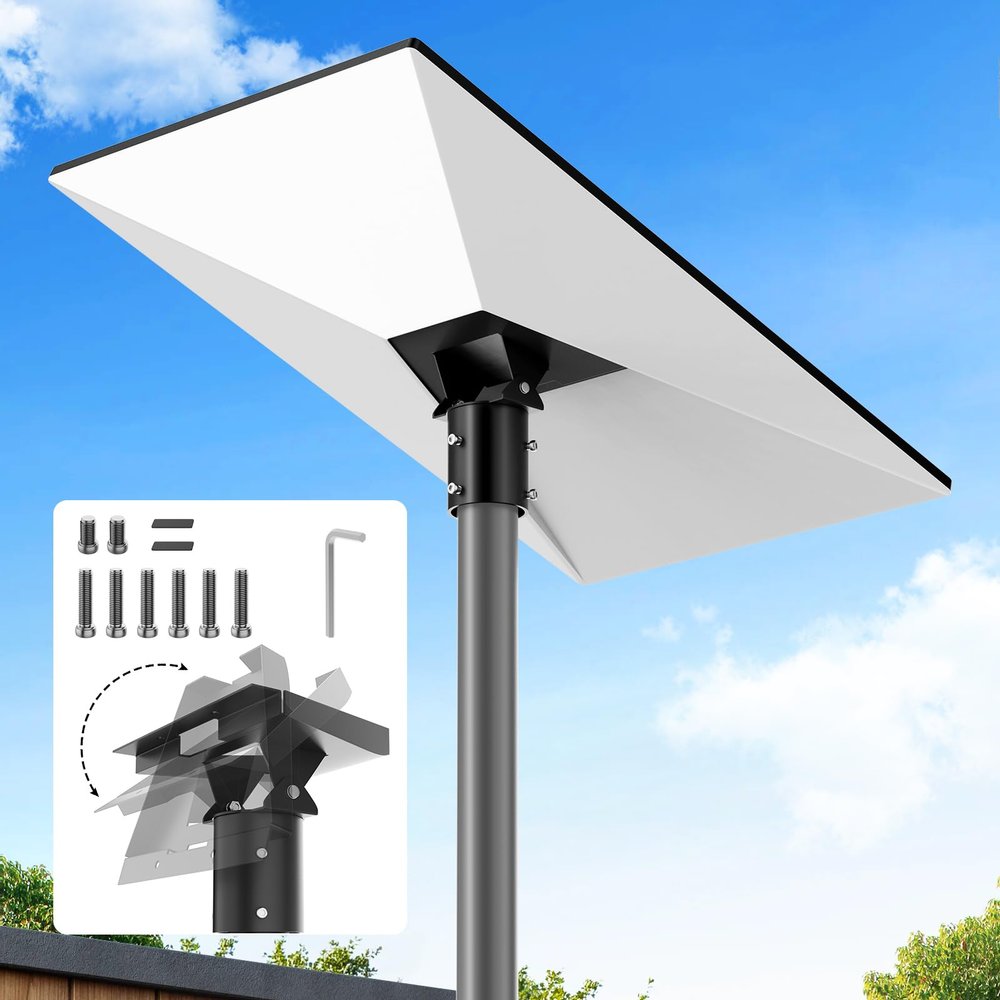 Bloazzup Starlink Pole Adapter, Adjustable Angle Starlink gen3 tilt Pole Mount, Rustproof, Weatherproof Starlink Roof Mount, Compatible with Gen 3 V3 Starlink Standard Dish, Pipe Not Included