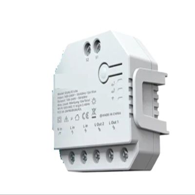 L6AS0F7 Dual R3 Dual Relay with Power Metering Mini Switch for Roller Shutter Electric Motor Curtain(DUALR3 Lite 8 pcs)