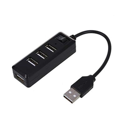 4-Port USB 2.0 Laptop High-Speed Hub Switch LED Light