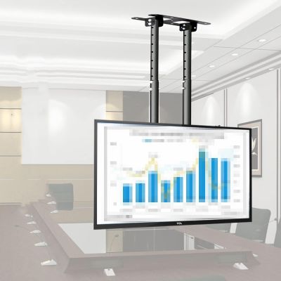 Adjustable Ceiling TV Mount Bracket,Tilt TV Ceiling Mount,Fits 55-100 Inch LED Flat Panel Display,3/-20 Angle Adjustment,Max VESA 900x400mm,Double Pole Hanging TV Bracket,One Color,55,100in tv