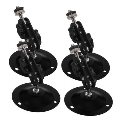 DOITOOL 4sets Wall Camera Mount Bracket Black Wall Bracket for Camera Mount Floating Shelf Security Stand