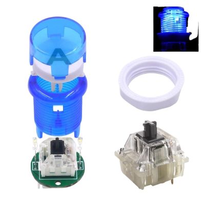 D3LX0Z1 Arcade Controller 3D Gamepad Analog Stick Sensor Joystick Microswitch LED Button Encoder(White)
