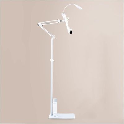 Foldable Reading Shelf Floor-Standing,Floor Reading Stand Book Holder Adjustable Height Adjustable Cook Book Stand Floor Bracket Long Arm Table Bed Sheet Music Stand