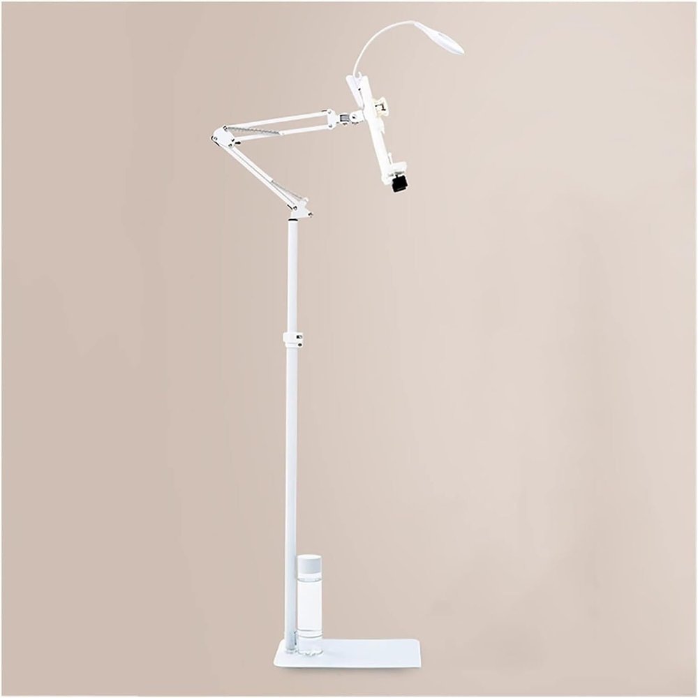Foldable Reading Shelf Floor-Standing,Floor Reading Stand Book Holder Adjustable Height Adjustable Cook Book Stand Floor Bracket Long Arm Table Bed Sheet Music Stand