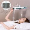 Foldable Reading Shelf Floor-Standing,Floor Reading Stand Book Holder Adjustable Height Adjustable Cook Book Stand Floor Bracket Long Arm Table Bed Sheet Music Stand view 4