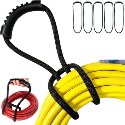 5 Pieces Extension Cord Storage Straps,24-inch Extension Cord Organizer,Vacuum Hose Holder for Pool Hoses, Garden Hoses, Cords, CablesRope, RV, Boat, Garage, Home