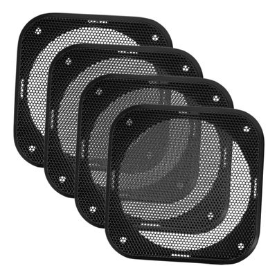 Alipis 4pcs Square Speaker Grill Cover Metal Mesh Grill for Car Audio Home Speakers Protection Net Decorative Ring Design