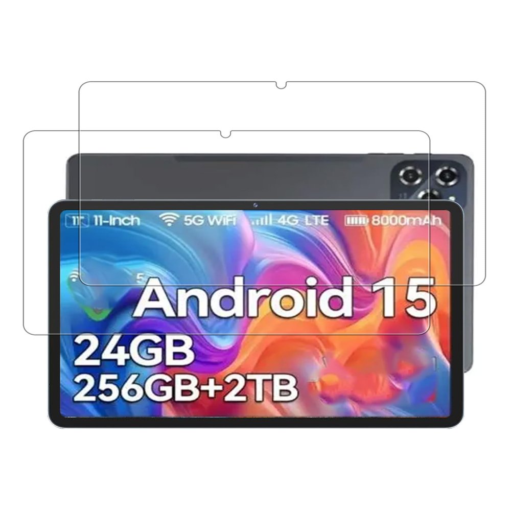 BOVUGAC [2 Pack] Screen Protector for TABWEE W90 Android Tablet 11 Inch Tempered Glass Film, Screen Protector for BESTTAB W90 Tablet Anti-Scratch & Sensitive & 9H Hardness