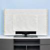 BESTORI Indoor TV Cover Linen Fabric TV Display Protector for LCD LED Dustproof Easy-Fit Screen Slipcover for Desktop, Hanging and Curved Televation, White, 22"x39" view 2