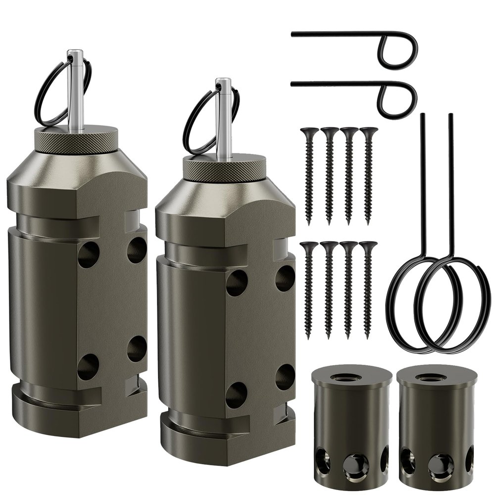MTGSTOCL 2 Pack Upgraded Perimeter Trip Alarm 12 Gauge Camping Trip Wire Alarm Device with .22 Adapter, Early Warning Security System for Outdoor and Property Safety