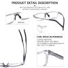 YIMI Photochromic Blue Light Blocking Glasses Anti Eyestrain Computer Gaming Blue Light Screen Blocker Glasses for Men Women view 4