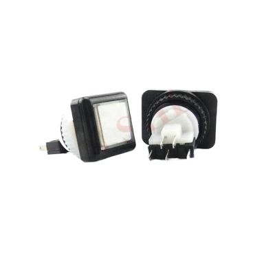 D3LX0Z1 50pcs/Lot Custom 27 * 27mm Small Square Illuminated momentary led Push Button with microswitches for Arcade Game Machine Machine