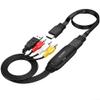 AugustknowU Composite to HD Converter, 1080P Resolution HD Adapter for RCA Devices Compatible with PS one STB VHS VCR Blue-Ray DVD Players(Black) view 1