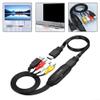 AugustknowU Composite to HD Converter, 1080P Resolution HD Adapter for RCA Devices Compatible with PS one STB VHS VCR Blue-Ray DVD Players(Black) view 2