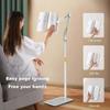 Reading Stand with Clamp, 55~170cm Height Adjustable Book Floor Stand, Bedtime Reading Book Holder, for Sitting,Standing,Laying Down (Off White) view 4