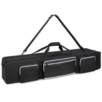 IBVIVIC Tripod Carrying Case, 50.8" Heavy Duty Tripod Bag with Padded Divider Light Stand Bag Dual Zipper Photo Studio Equipment Large Carrying Bag for Monopods, Mic Stand, Tent Pole, Boom Stands
