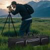 IBVIVIC Tripod Carrying Case, 50.8" Heavy Duty Tripod Bag with Padded Divider Light Stand Bag Dual Zipper Photo Studio Equipment Large Carrying Bag for Monopods, Mic Stand, Tent Pole, Boom Stands view 4