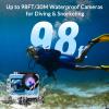 icefox i8 Action Camera with 20MP, 5X Zoom, Underwater Waterproof Camera with Optimized EIS, Video & Photo Editing by Snap Pro App, WiFi Remote Control for Diving, Cycling and Vlogging view 3