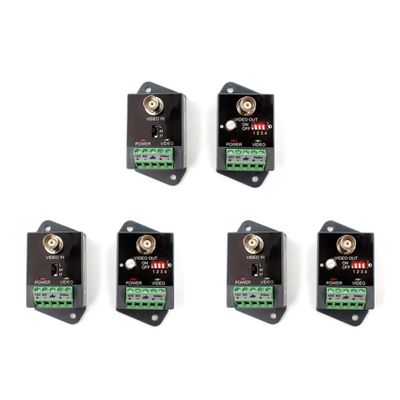 Cwmiibili 3X Single-Channel Active Video Balun for CCTV HD-TVI CVI AHD Active HD Video Transceiver