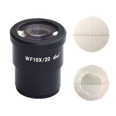 JOEBO Microscope Kit WF20X Biological Stereo Microscope Eyepiece with Scale Or Without Scale Microscope Lens Adapters(with Scale,Single One)