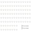 100 Pcs Cable Tie Mounts, Square Adhesive Holder Wire Cable Clips Organizer, Cables Wires and Cords Fasteners Management (L, White) view 1