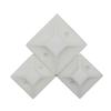 100 Pcs Cable Tie Mounts, Square Adhesive Holder Wire Cable Clips Organizer, Cables Wires and Cords Fasteners Management (L, White) view 4