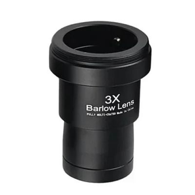 1.25 Inch Telescope Barlow Lens 2X/ 3X/ 5X Metal Fully Telescope Extender Lens with M42 Threads Telescopes Accessories(3X)
