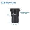 1.25 Inch Telescope Barlow Lens 2X/ 3X/ 5X Metal Fully Telescope Extender Lens with M42 Threads Telescopes Accessories(3X) view 2