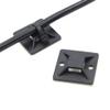 100 Pcs Cable Tie Mounts, Square Adhesive Holder Wire Cable Clips Organizer, Cables Wires and Cords Fasteners Management (S, Black) view 3