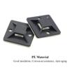 100 Pcs Cable Tie Mounts, Square Adhesive Holder Wire Cable Clips Organizer, Cables Wires and Cords Fasteners Management (S, Black) view 4