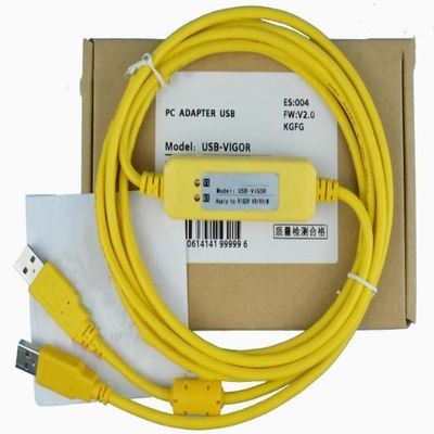 Ailsa Hexi USB-Vigor for VB VH Series PLC Programming Cable Communication Download Cable Transmission Data Cable Economy Model Yellow 3 Meter