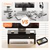 HEWORLIF Computer Monitor Stand Riser, Desk Organizers and Accessories with Drawer, 2-Tier Laptop Stand for Desk, Office Organizer Storage, Wood view 3