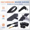 FOURUB 2:1 Heat shrinkable Braided Sleeving Fabric Wire Loom High Temp Heat Shrink Wiring Harness Abrasion Protector Cable Sleeve (1"-48ft) view 4