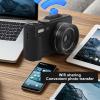 Digital Camera, 5K 75MP UHD WiFi Vedio Camera with 3 in 180 Flip Screen, 18x Digital Zoom, Fill Light, Portable Autofocus Photography Cameras (Black) view 2