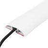 MECCANIXITY Floor Cord Cover 4ft, Extension Cord Hider for Floor Cable Management Wire Covers Protector Prevent Cable Trips 0.47" W x 0.24" H, Beige view 1