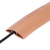 MECCANIXITY Floor Cord Cover 8ft, Extension Cord Hider for Floor Cable Management Wire Covers Protector Prevent Cable Trips 0.47" W x 0.24" H, Brown view 1