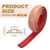 MECCANIXITY Floor Cord Cover 8ft, Extension Cord Hider for Floor Cable Management Wire Covers Protector Prevent Cable Trips 0.47" W x 0.24" H, Brown view 2